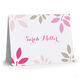 White Botanical Leaves Folded Note Cards Image 5 of 5